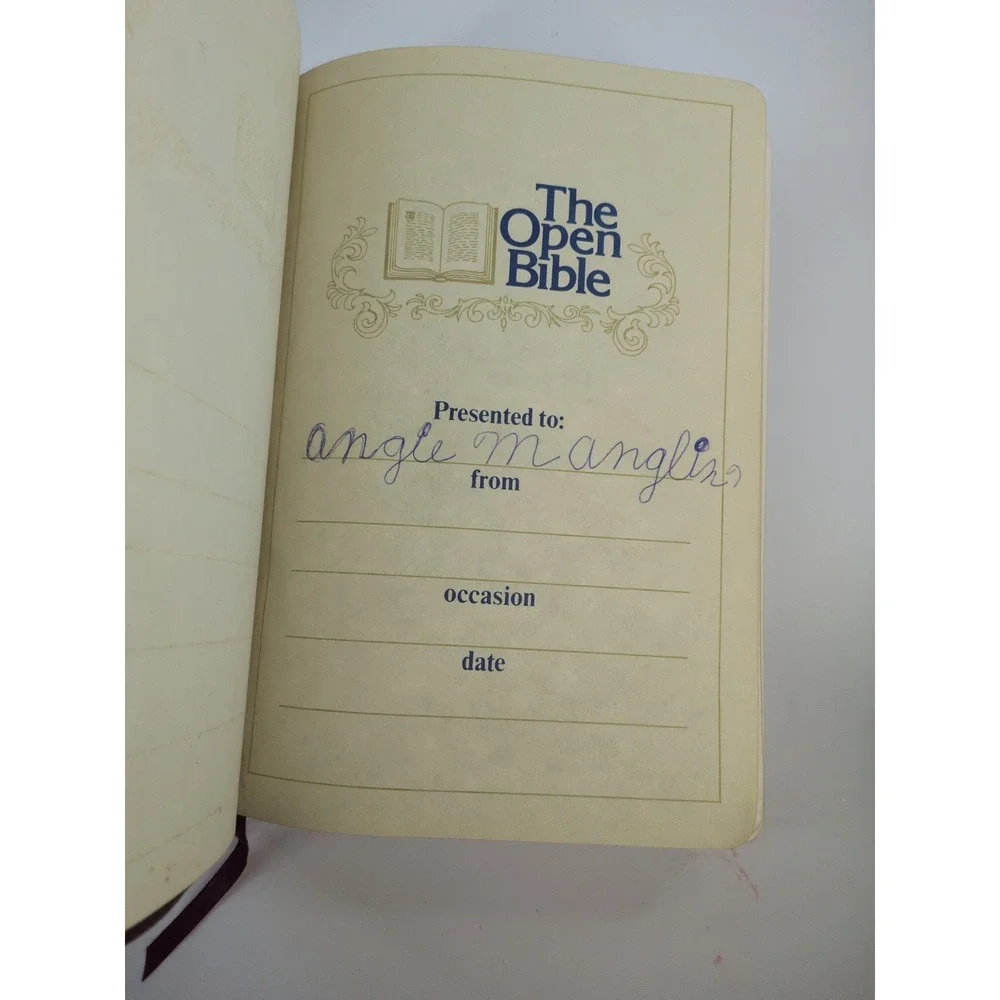 RARE 1979 LOCKMAN🚨The Open Bible Nelson Maroon Genuine Leather NASB Red Letter